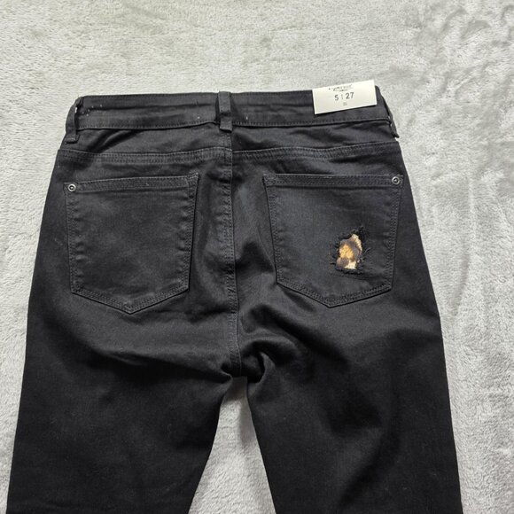 Judy Blue Jeans Womens 5/27 High Waist Skinny Distressed Leopard Patch JB-8550 - Picture 3 of 14